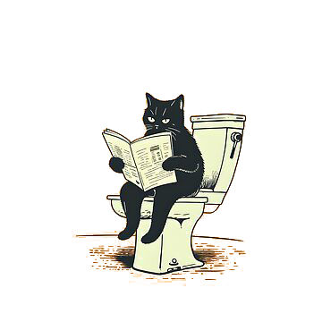 Founder reading on toilet (illustrated)